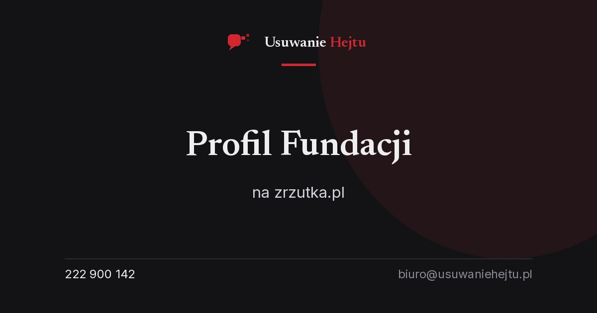 Profil Fundacji na zrzutka.pl