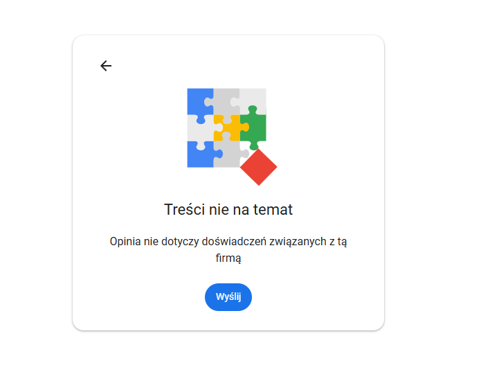 Fałszywe opinie Google 1