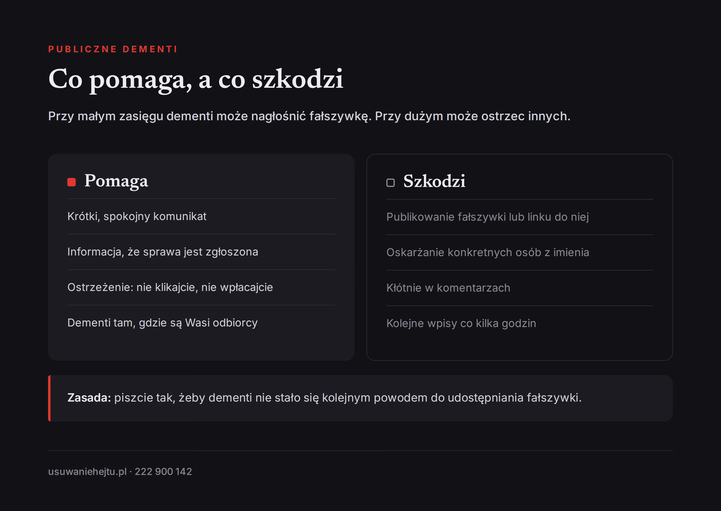 Co pomaga, a co szkodzi przy publicznym dementowaniu deepfake'a