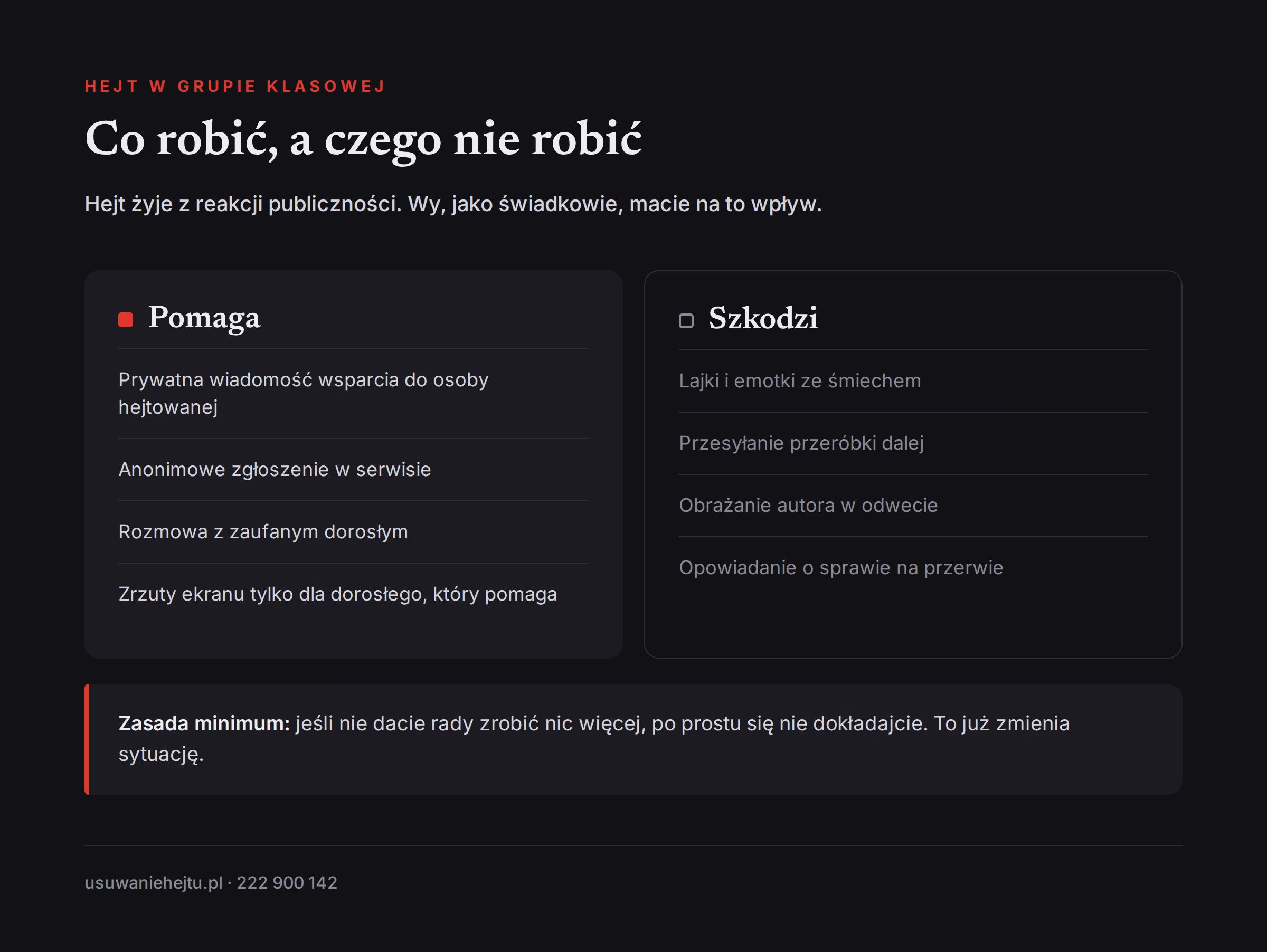 Co robić, a czego nie robić, gdy widzicie hejt w grupie klasowej