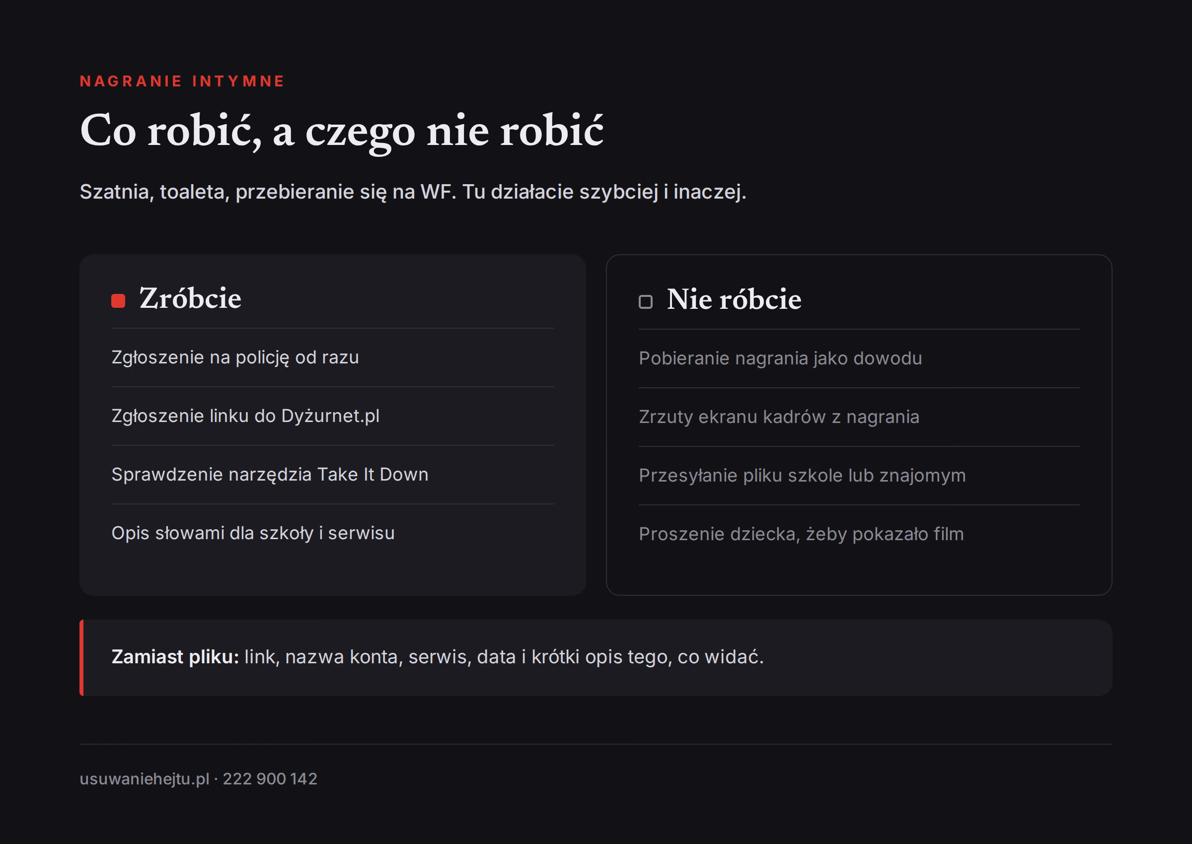 Intymne nagranie dziecka: co robić Co robić, a czego nie robić, gdy nagranie dziecka ma charakter intymny