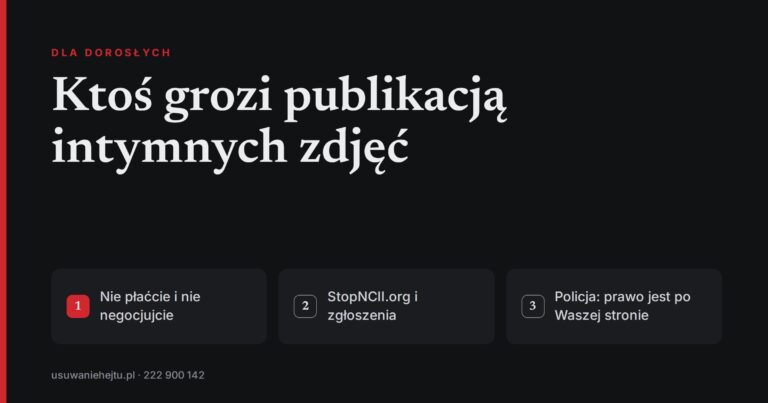 Intymne zdjecia bez zgody szantaz co zrobic