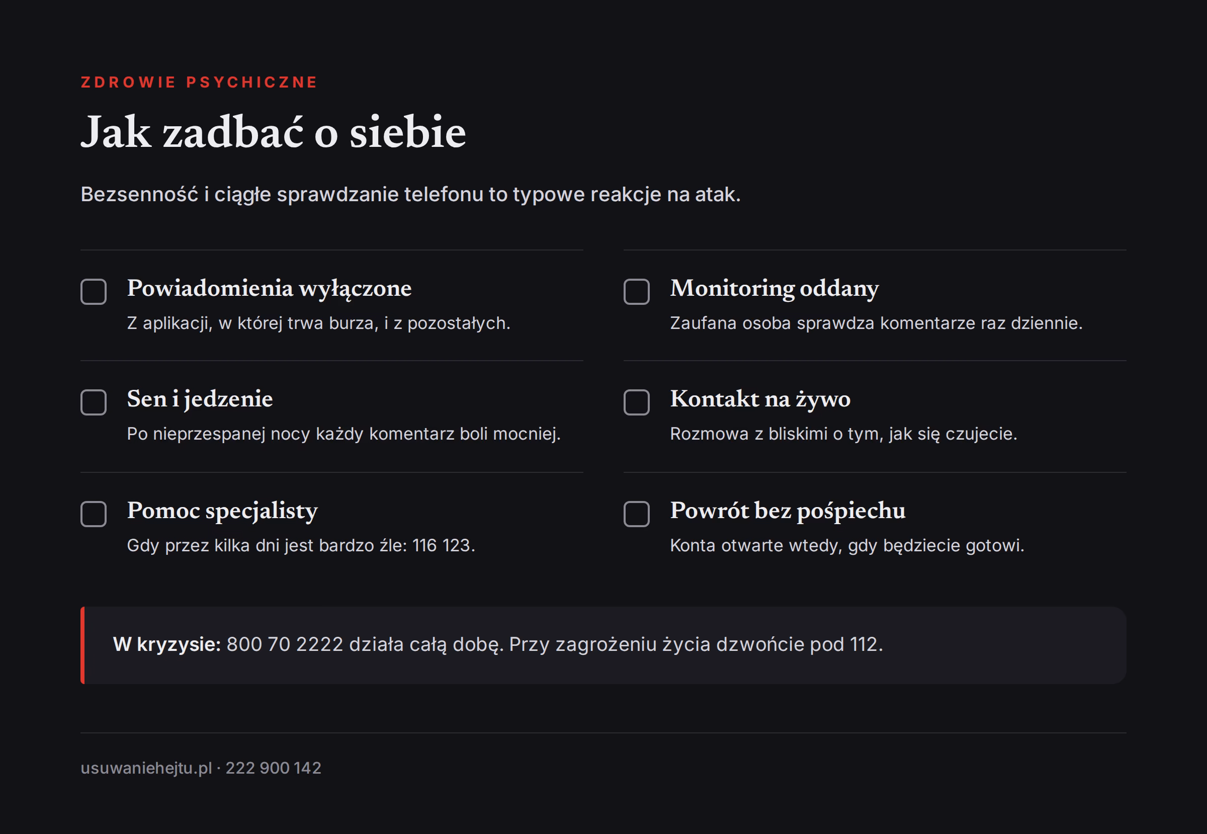 Co pomaga zadbać o siebie, gdy spada fala hejtu