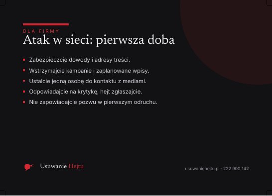 Podgląd: Atak w sieci: pierwsza doba