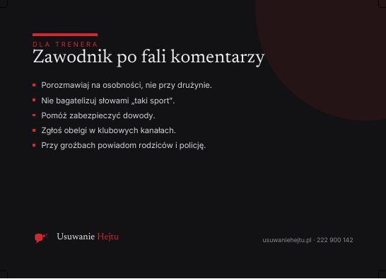 Podgląd: Zawodnik po fali komentarzy