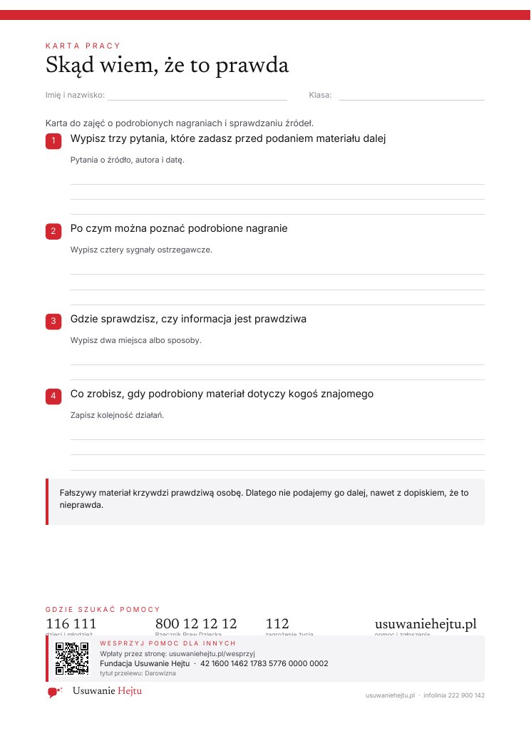 Podgląd: Skąd wiem, że to prawda