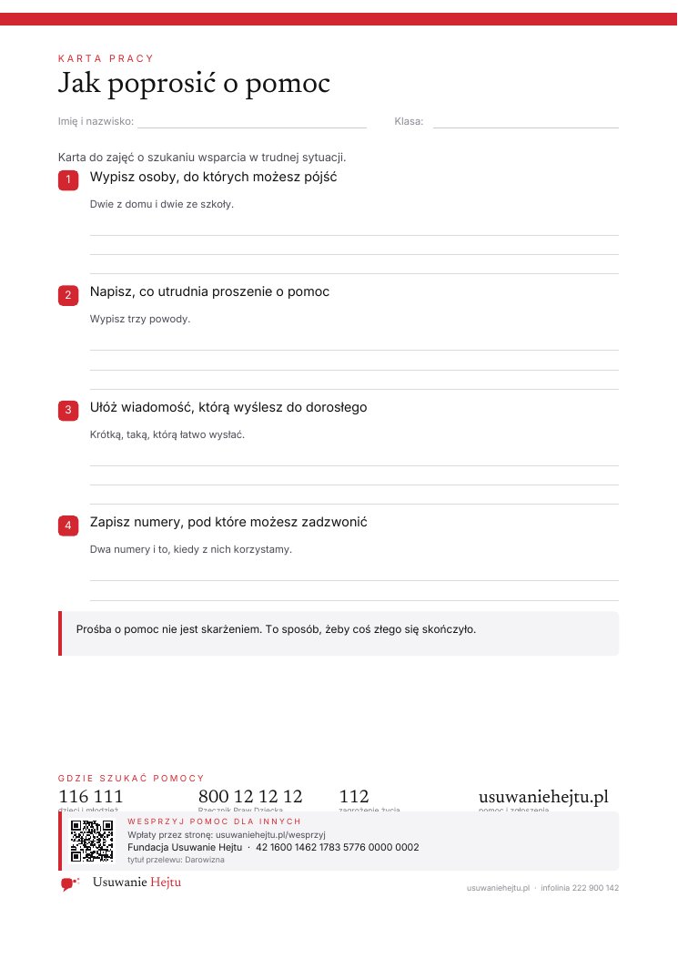 Podgląd: Jak poprosić o pomoc