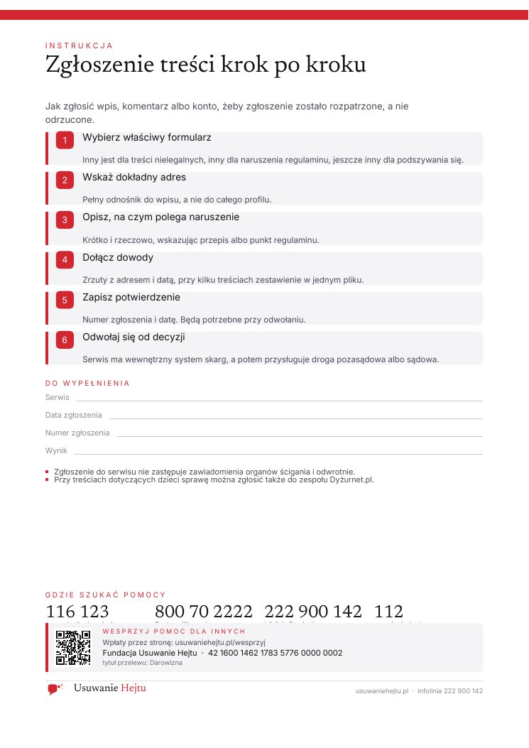 Podgląd: Zgłoszenie treści krok po kroku