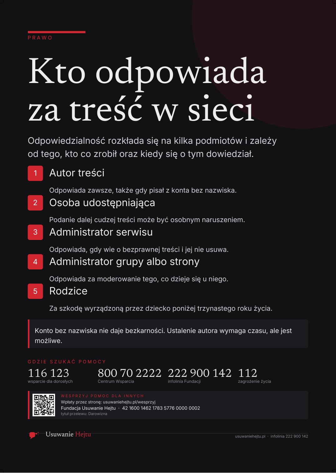Podgląd: Kto odpowiada za treść w sieci