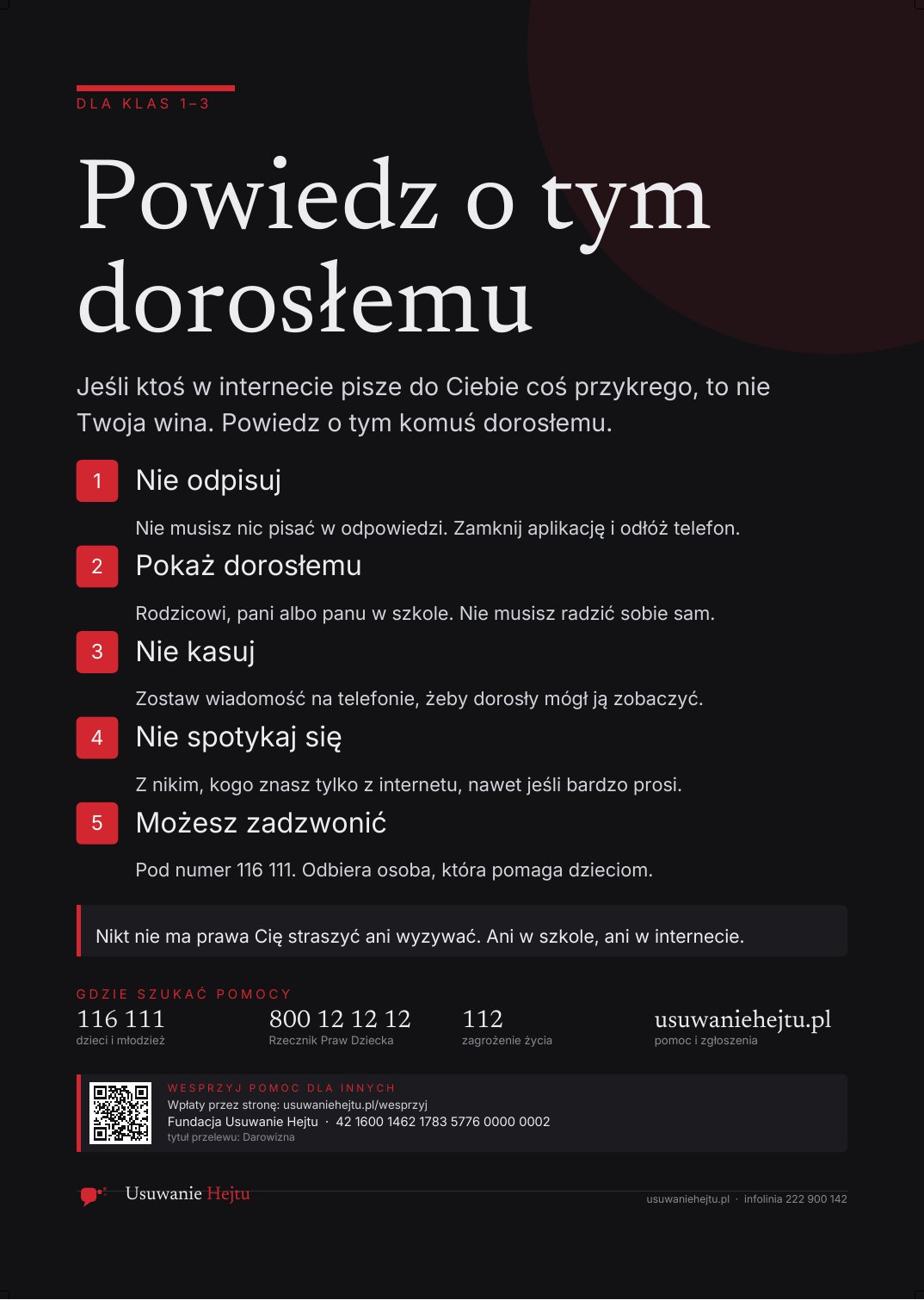 Podgląd: Powiedz o tym dorosłemu