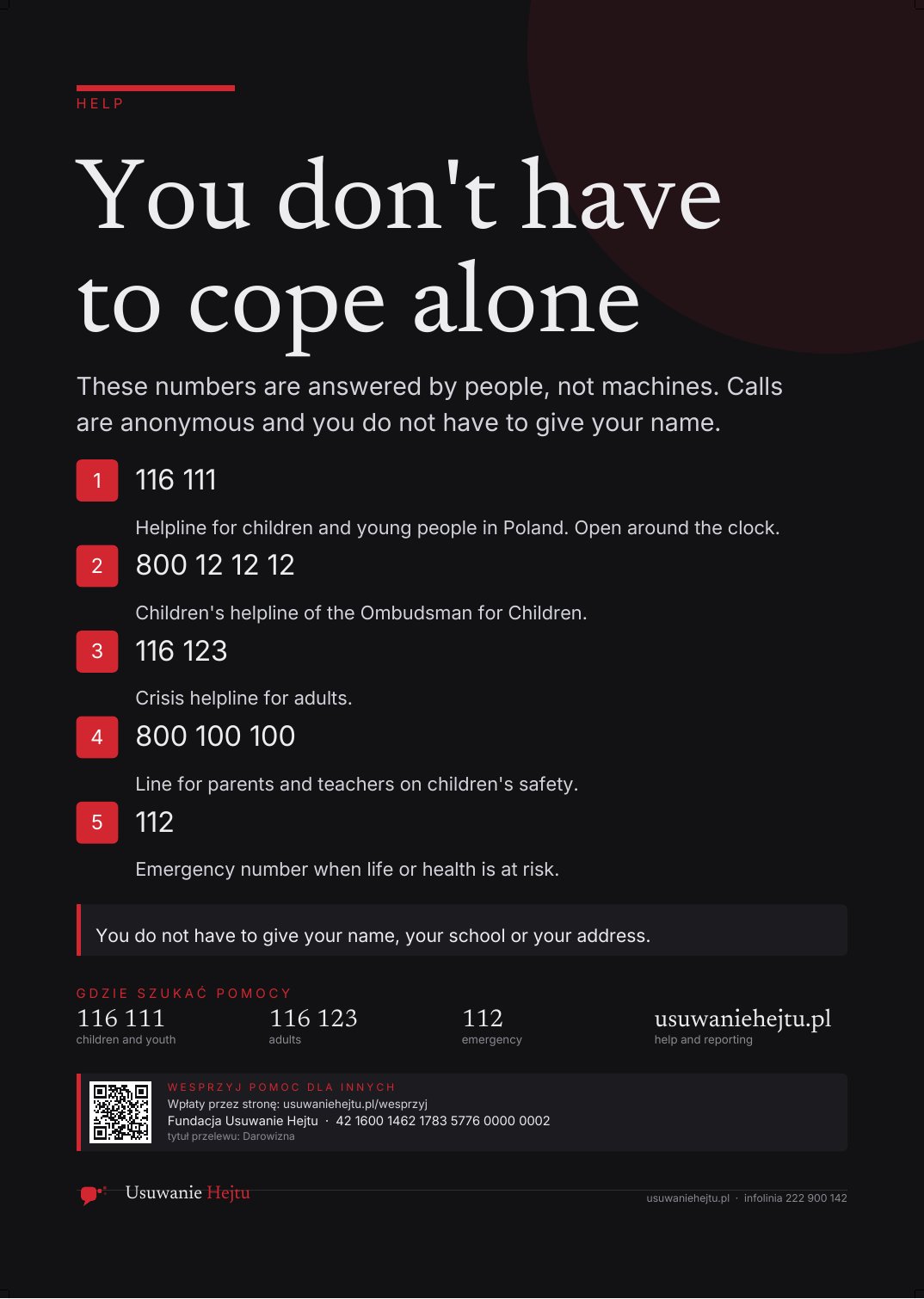 Podgląd: You don't have to cope alone