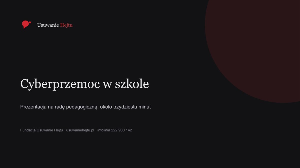 Podgląd: Cyberprzemoc w szkole