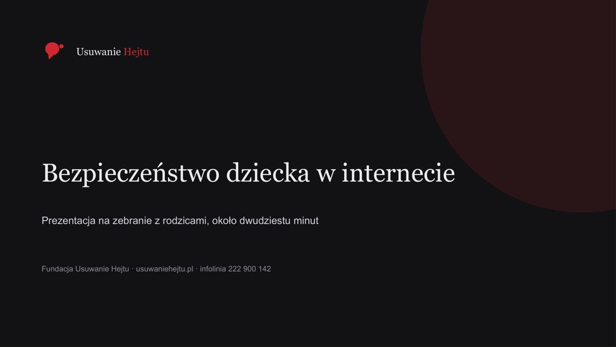 Podgląd: Bezpieczeństwo dziecka w internecie