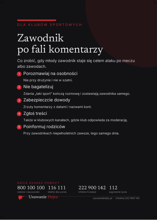 Podgląd: Zawodnik po fali komentarzy