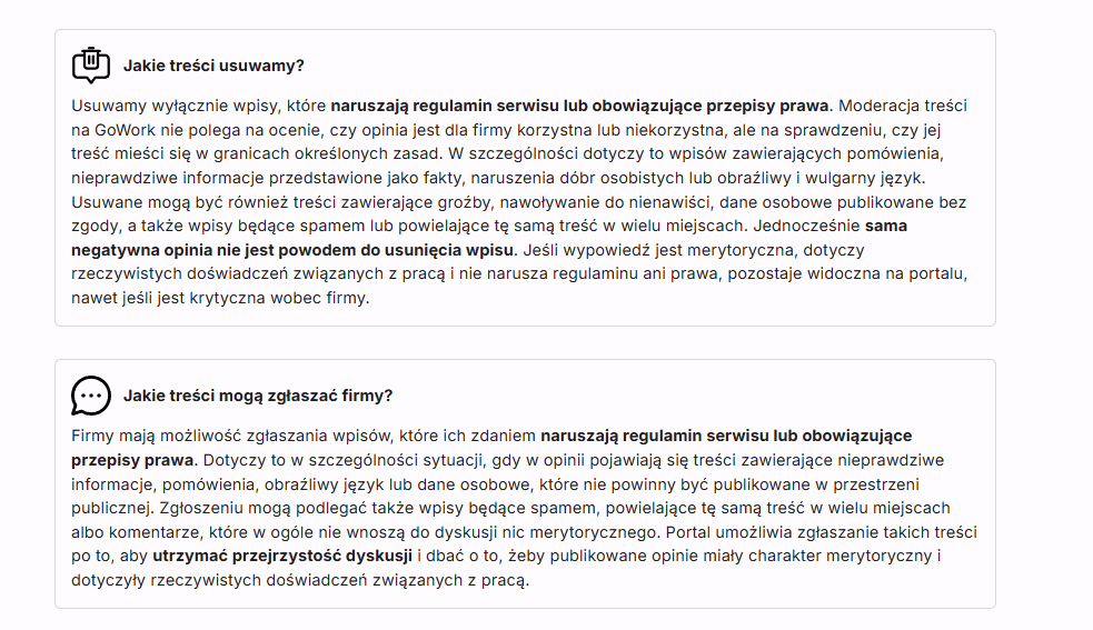 Jakie treści są usuwane v1