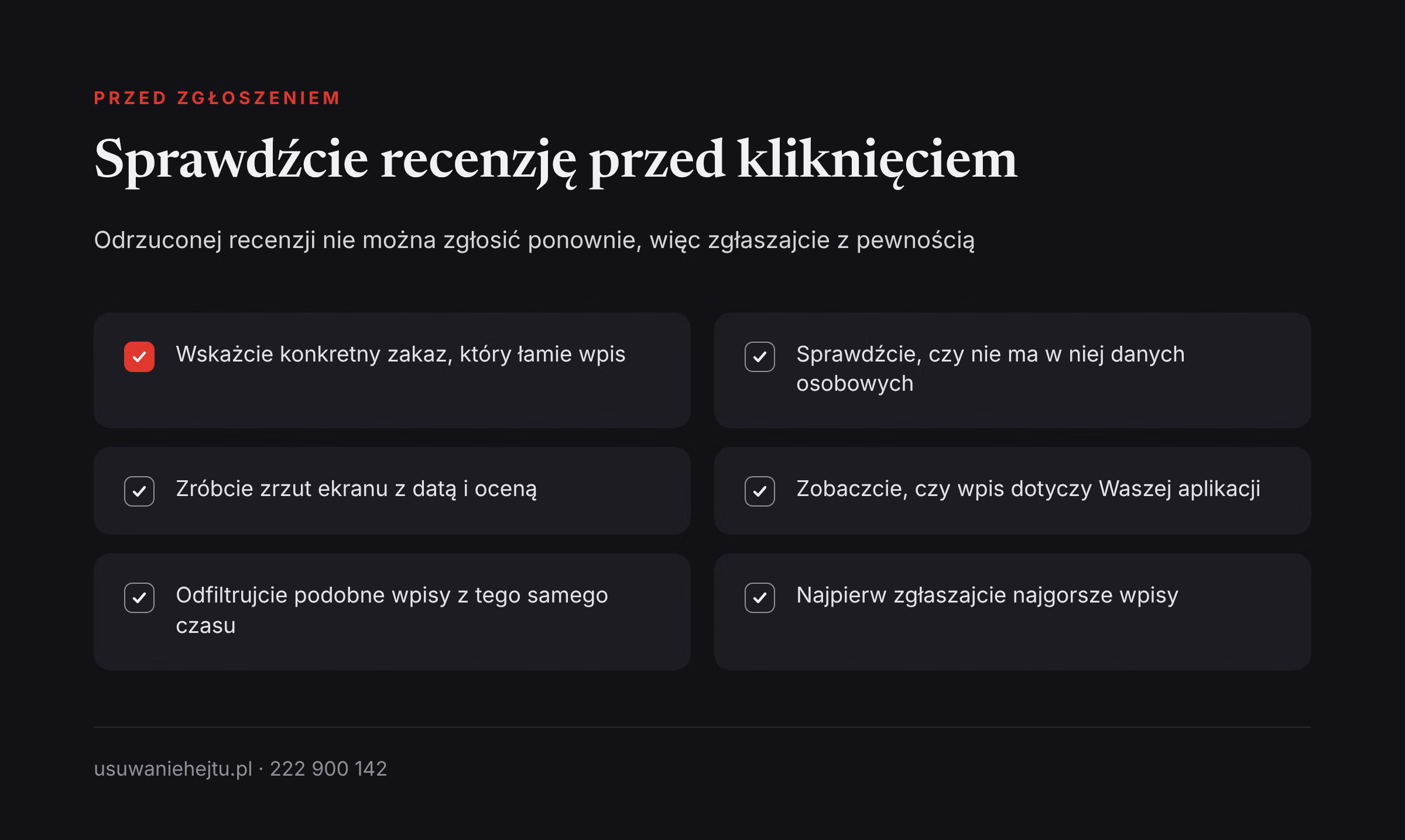 Opinie o aplikacji w Google Play: lista kontrolna do sprawdzenia przed zgłoszeniem recenzji z konsoli