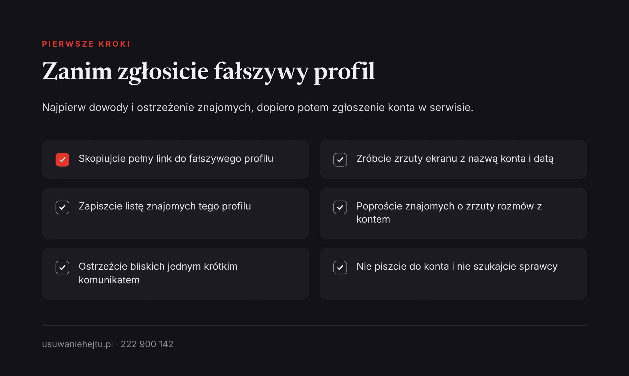 Lista sześciu pierwszych kroków, gdy ktoś założył fałszywy profil z Waszym zdjęciem i nazwiskiem