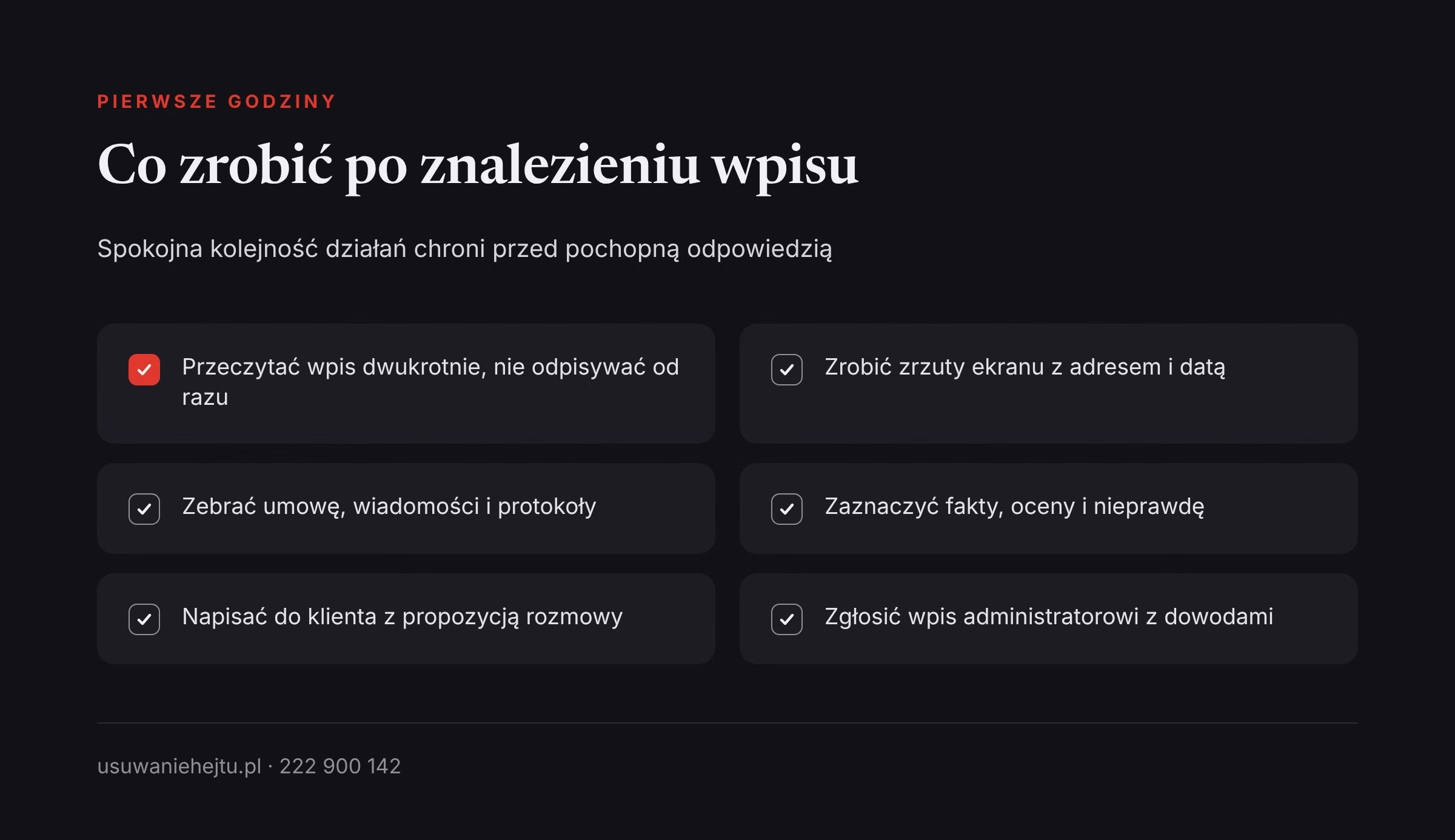 Pierwsze kroki po wpisie na czarnej liście Firma na czarnej liście wykonawców: lista działań w pierwszych godzinach po znalezieniu negatywnego wpisu