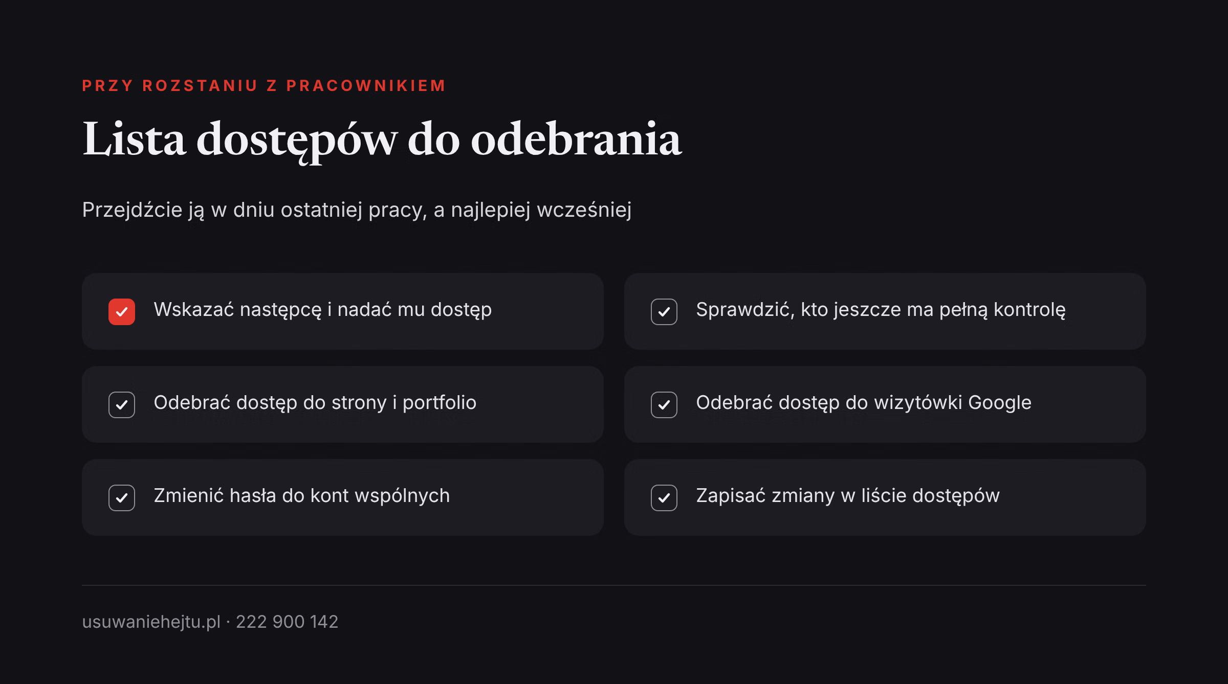 Dostęp do fanpage po odejściu pracownika: sześć rzeczy do sprawdzenia przy rozstaniu z osobą zarządzającą kontami