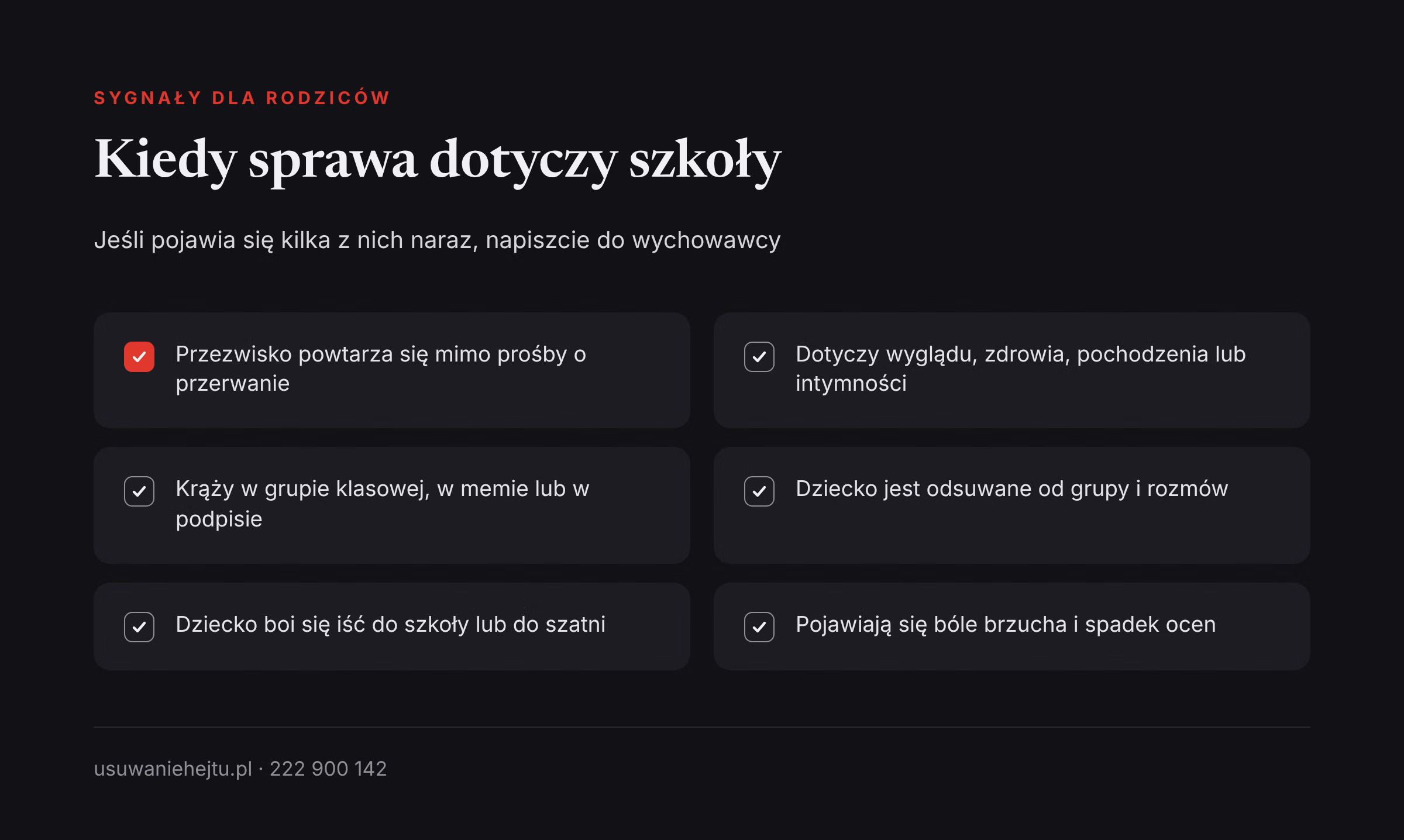 Dziecko przezywane w szkole: lista sygnałów, że przezwisko z czatu jest sprawą dla wychowawcy i dyrekcji